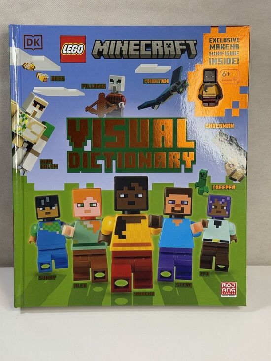 Lego Other - LEGO Minecraft Visual Dictionary Hardcover DK Book w/ Exclusive Minifigure NEW